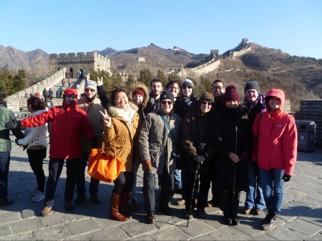 Group of RMC students at the Great Wall of China