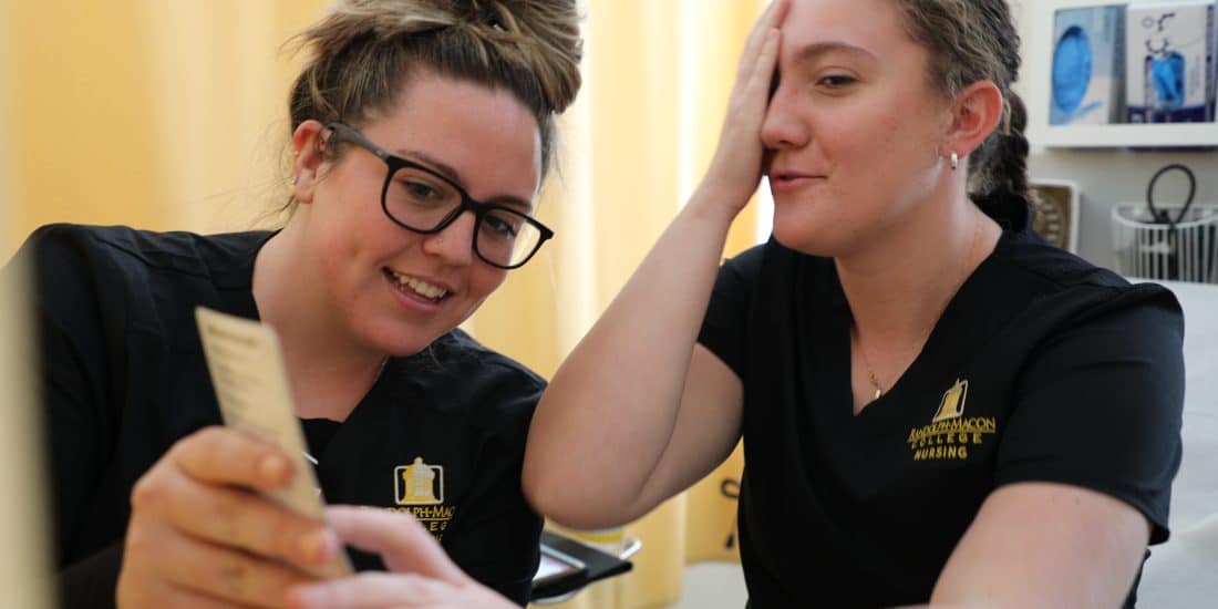 RMC Nursing students get hands on experience in the classroom.