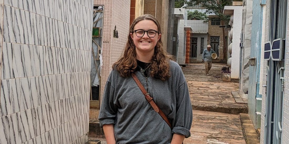 Eleanor Swager ‘25 stands in the Recoleta in Asuncion, Paraguay