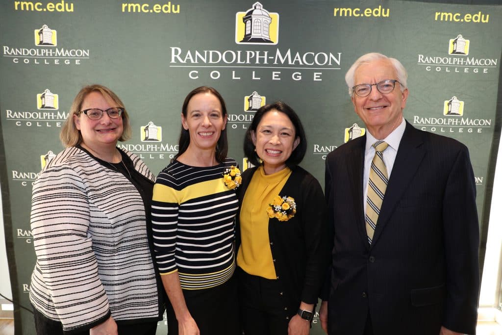 Dr. Rosenthal, President Lindgren, Dr. Connors, and Dr. Lim-Fong pose for a photo