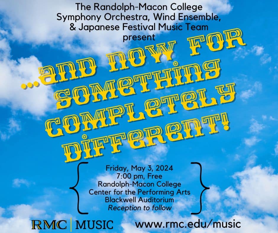 Promotional poster for a music event titled "...And Now For Something Completely Different!'