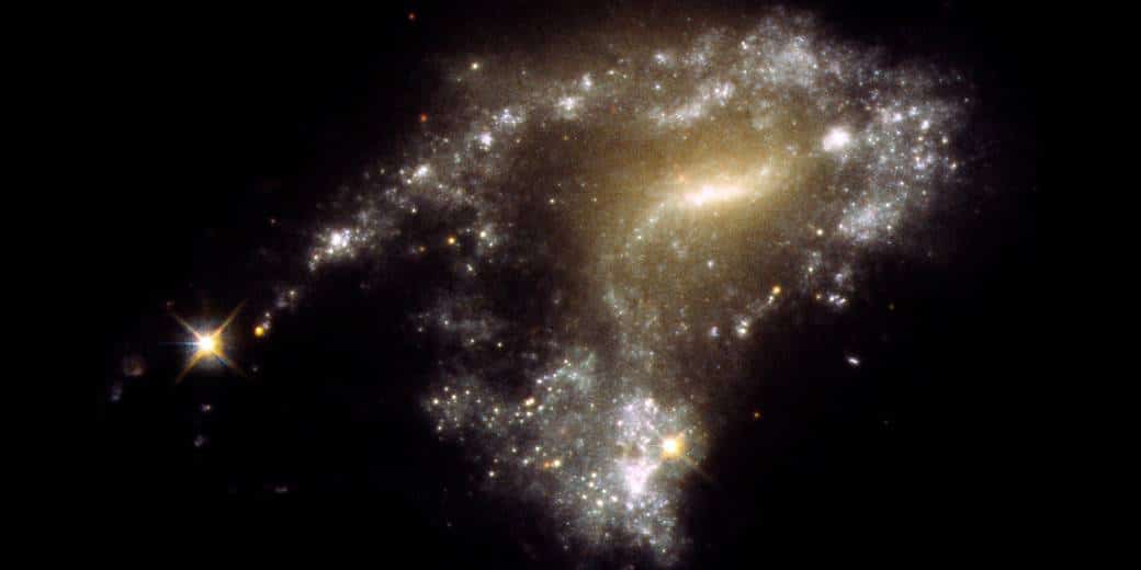 A galaxy as seen through the Hubble Space Telescope